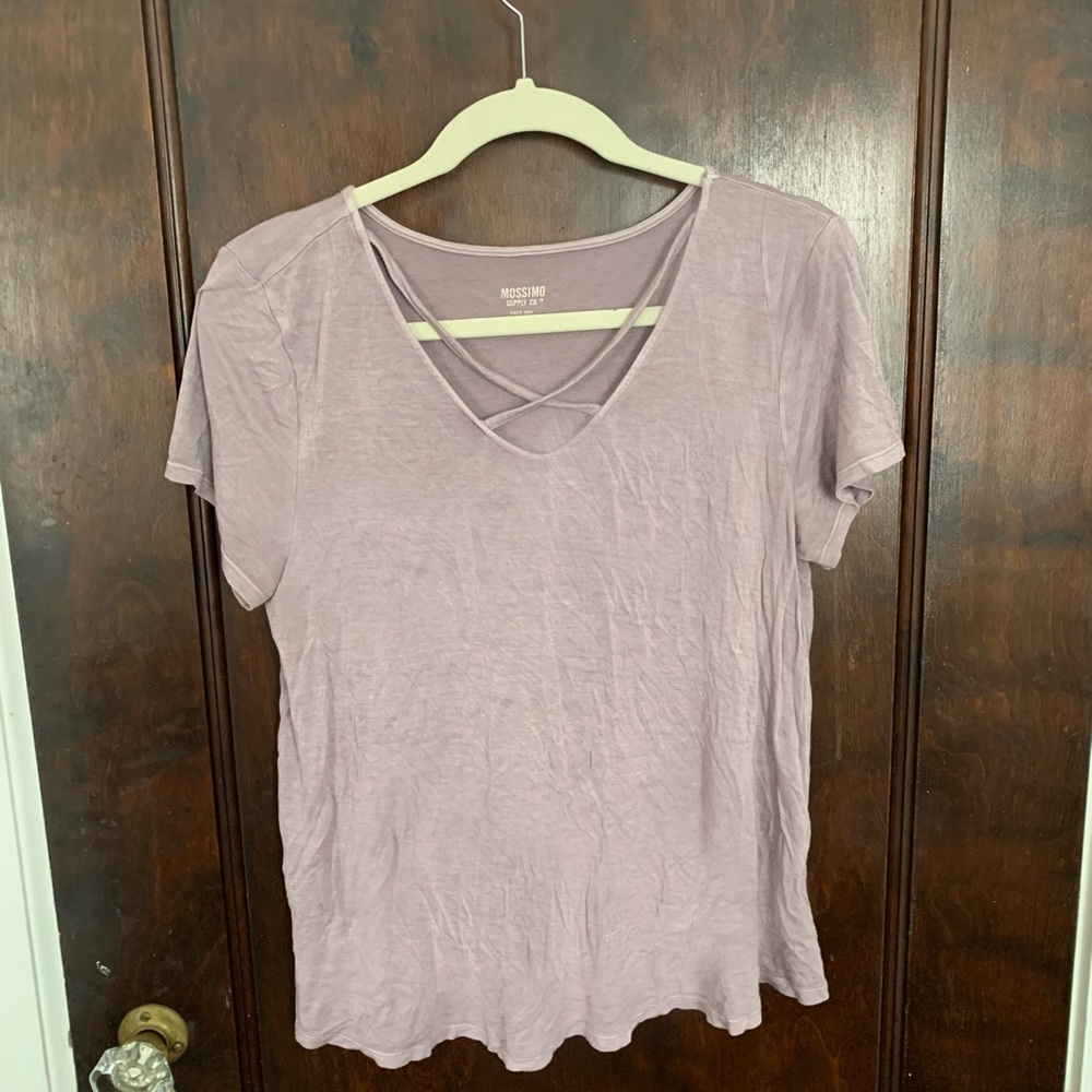 cross string t shirt